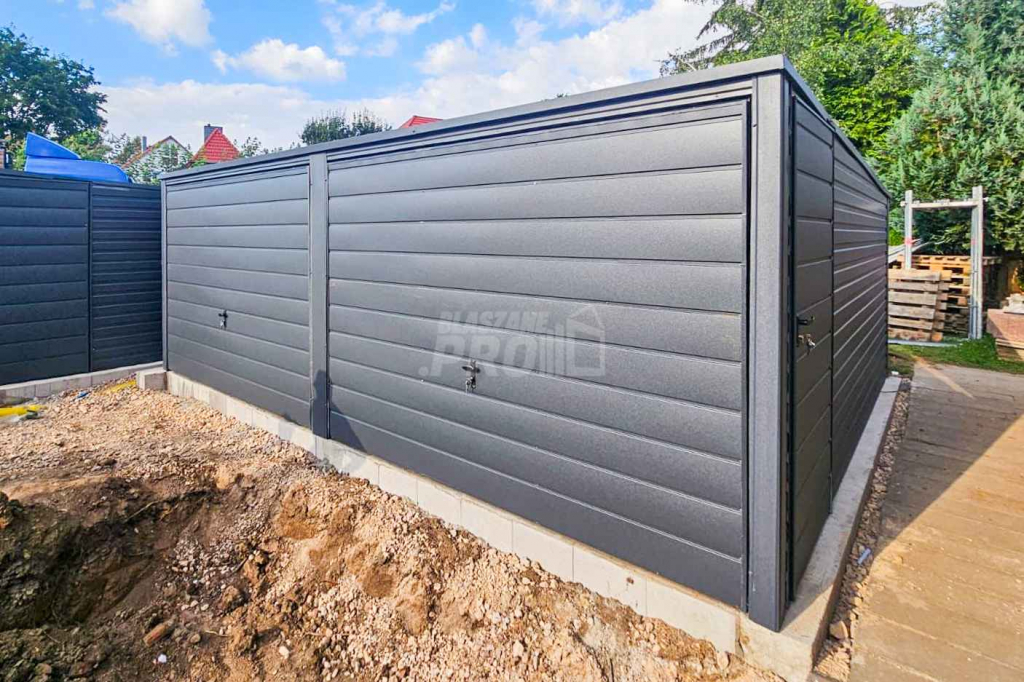 Garaż Blaszany 6x6m - 2x Brama uchylna - drzwi - 2x okno - rynny GP421 Gdynia - zdjęcie 5