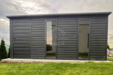Schowek - Domek 5x2m - drzwi - 2x okno - antracyt - spad w tył ID1045 Jelenia Góra - zdjęcie 5