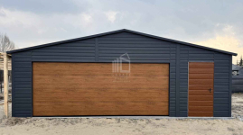 Garaż blaszany 7,5x6m Brama 2x Okno drzwi dach Blacha na Rąbek  ID986 Ciechanów - zdjęcie 3