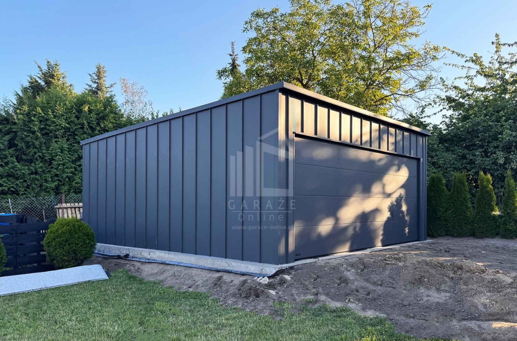 Garaż blaszany 6x6 m brama drzwi blacha na rąbek dach ID1296 Jastrzębie-Zdrój - zdjęcie 6