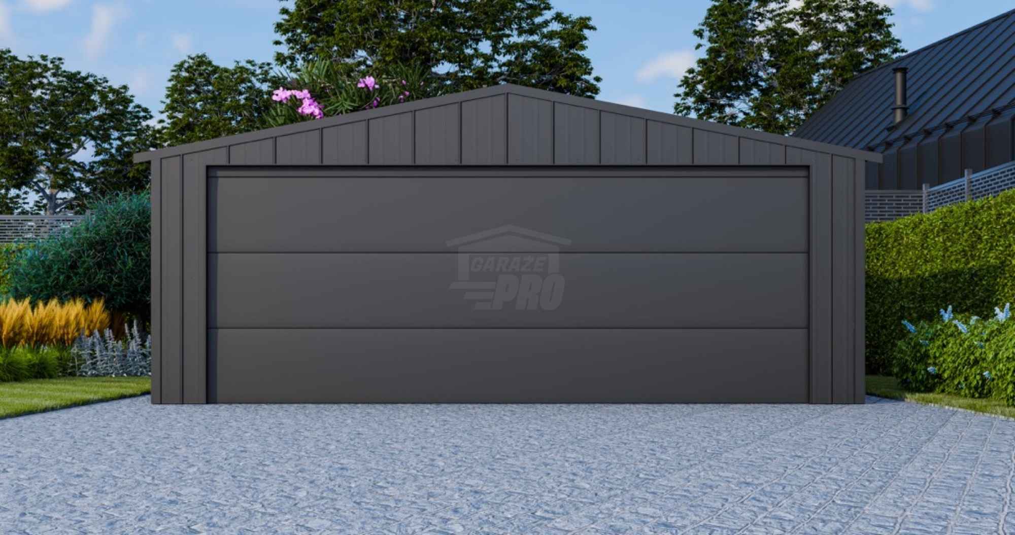 Garaż blaszany 5x6 brama segmentowa drzwi blacha na rąbek dach GP640 Radom - zdjęcie 5