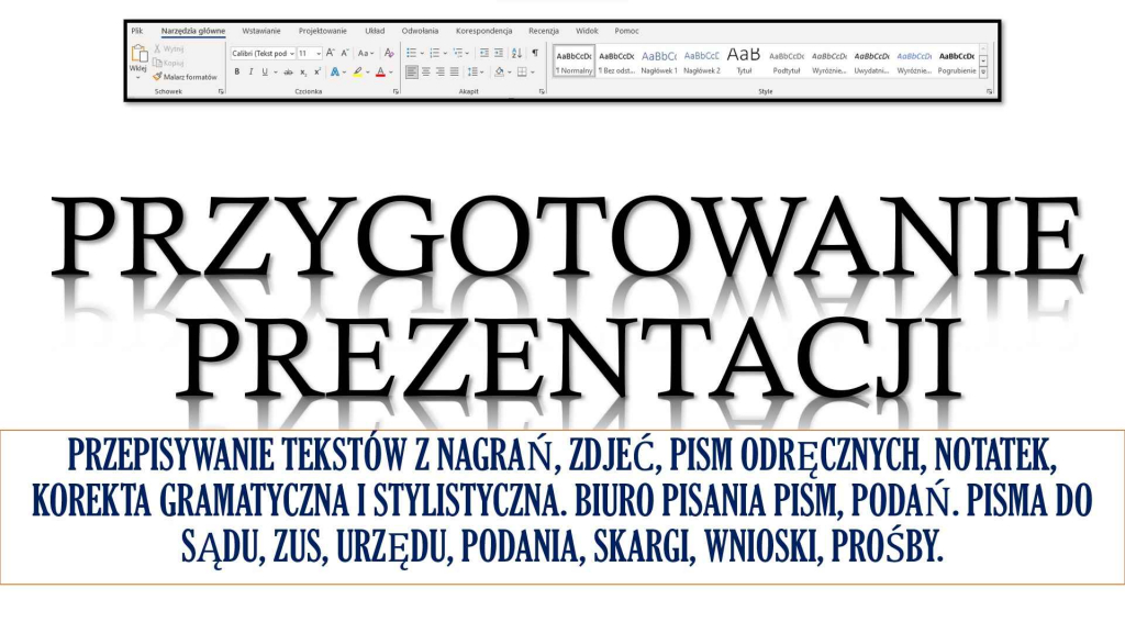 Edycja tekstu w wordzie, na komputerze, przygotowanie, sprawdzenie, Psie Pole - zdjęcie 4