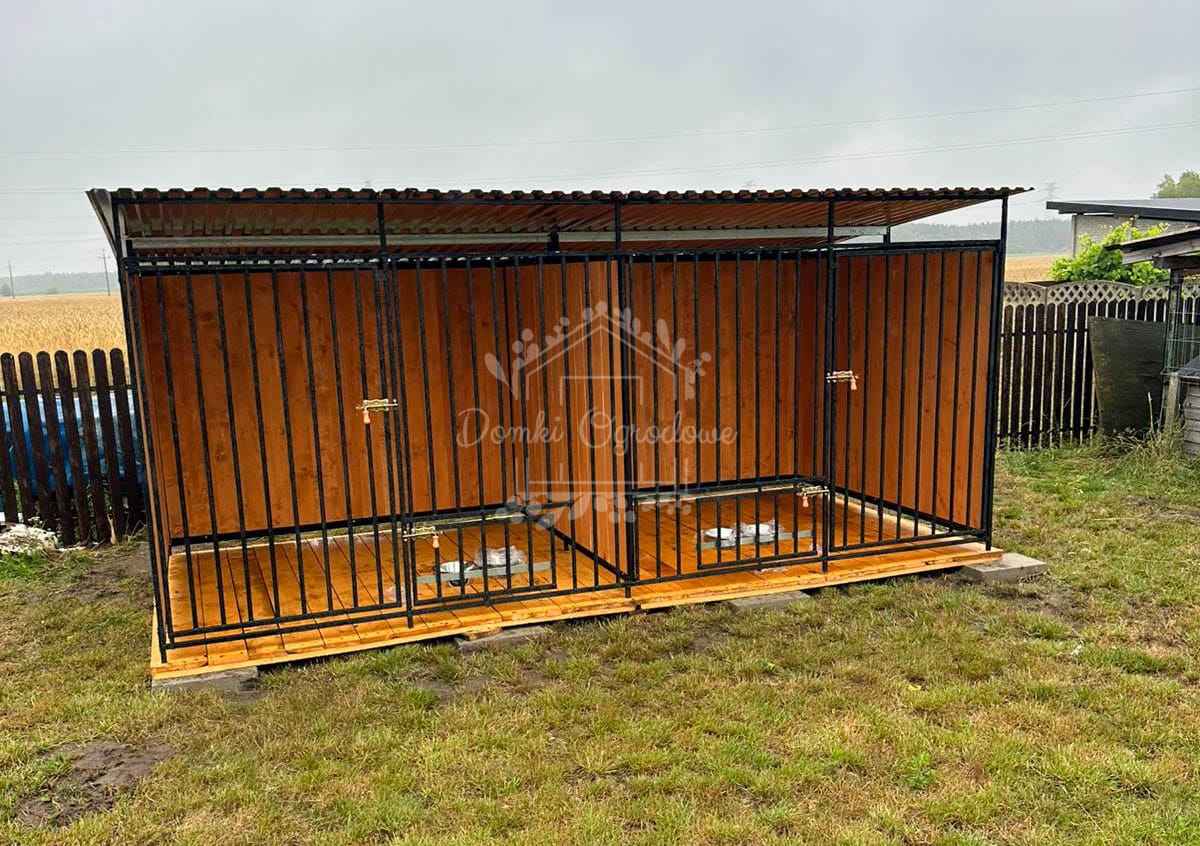 Kojec dla psów 4x2m drewniana podłoga - uchwyt na miski ID1043 Zakopane - zdjęcie 3