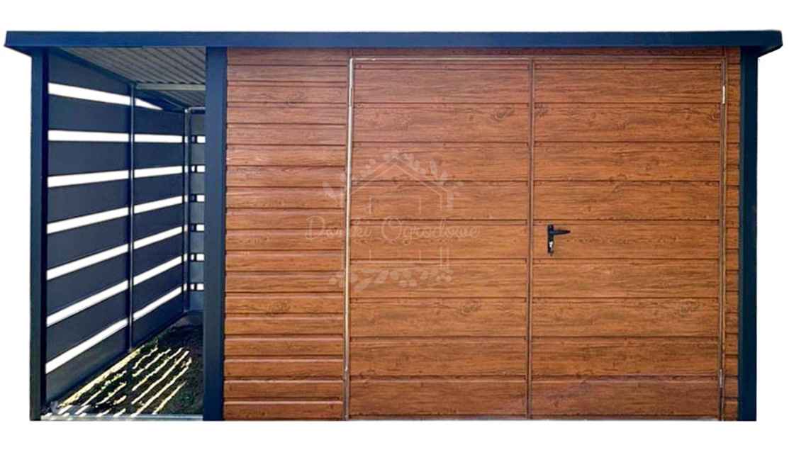 Schowek – domek ogrodowy 3×3 m + wiata 1×3 m drewnopodobny ID1221 Radom - zdjęcie 1