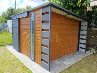 Schowek domek ogrodowy 4x2,5m wiata 0,5m drzwi okno dach TS1168 Hajnówka - zdjęcie 3