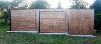 Garaż blaszany 10x5 Brama uchylna + jasny orzech  spad w tył GP164 Bełchatów - zdjęcie 2