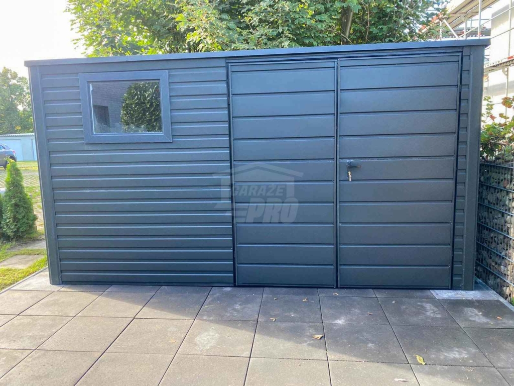Schowek - domek ogrodowy 4x2m brama dwuskrzydłowa okno dach  GP696 Mrągowo - zdjęcie 2