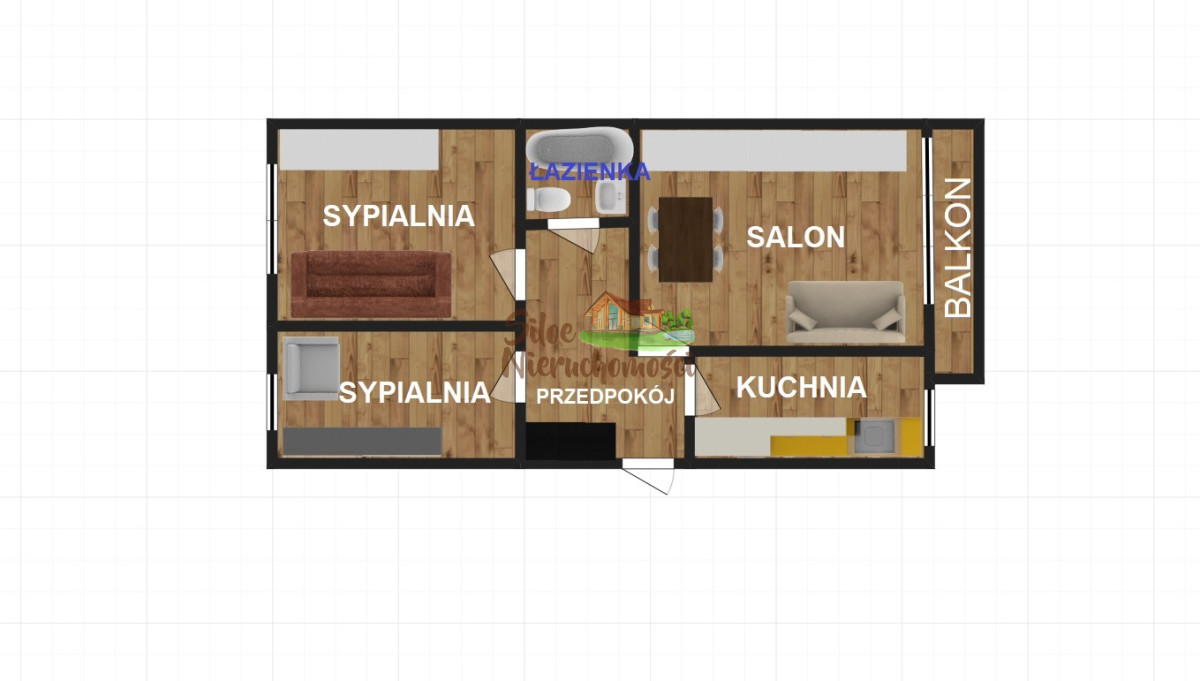 Umeblowane 3 pokojowe mieszkanie, I piętro, balkon Głogów - zdjęcie 12