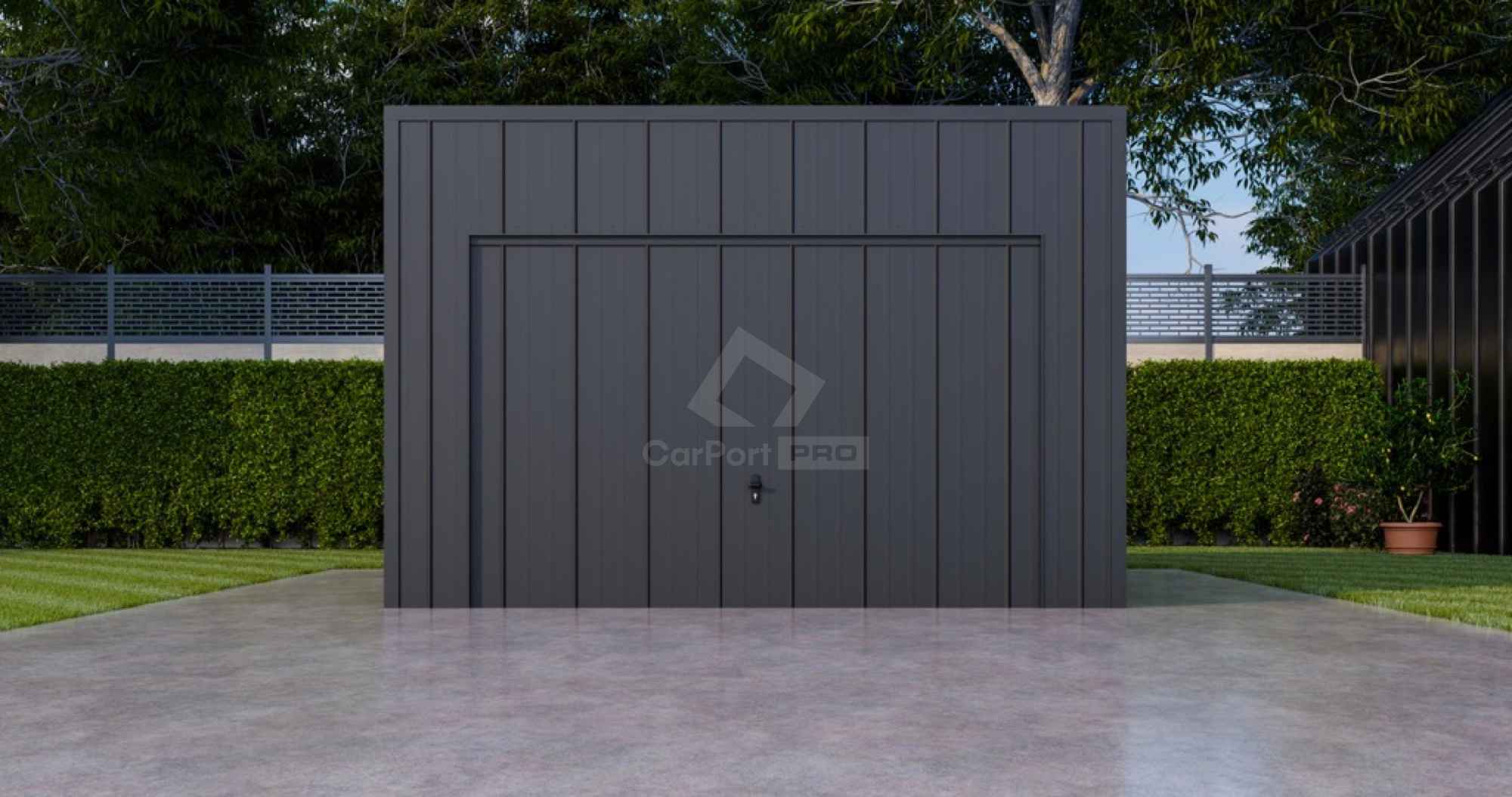 Garaż blaszany 3,5x5m brama uchylna drzwi blacha na rąbek dach CP148 Chełm - zdjęcie 4