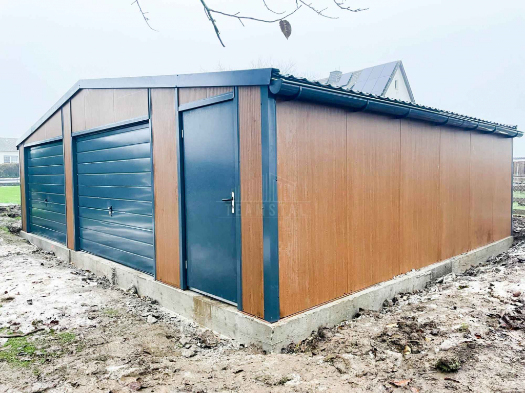 Garaż Ocieplany Płyta 9x6 2x Brama 2x okno Rynny Blachodach TS1238 Katowice - zdjęcie 11