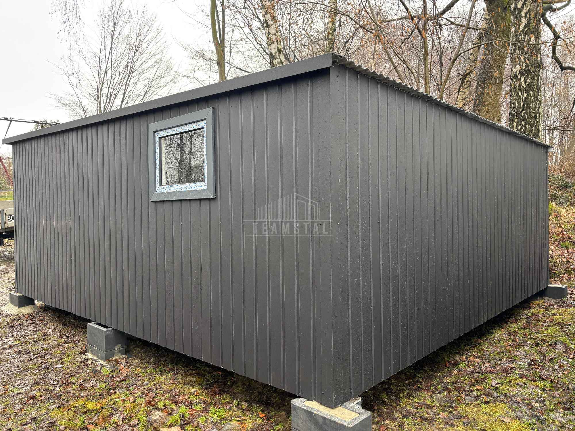 Garaż blaszany 5x6m - brama uchylna drzwi okno  dach TS1144 Nowe Miasto - zdjęcie 3