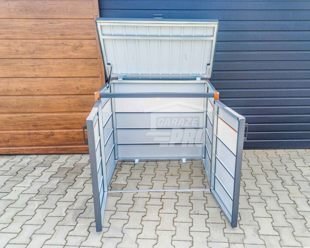 Zabudowa koszy na śmieci obudowa kubłów 120x65x110 cm 2x120L GP509 Olsztyn - zdjęcie 4