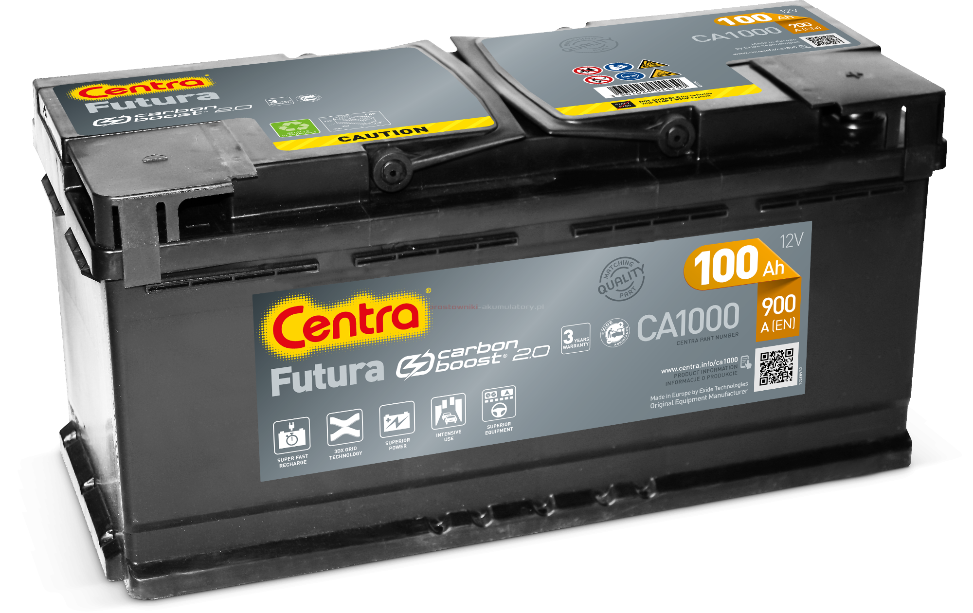 Akumulator Centra Futura 100Ah 900A Kilińskiego 51 Słupsk Słupsk - zdjęcie 1