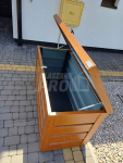 Skrzynia ogrodowa metalowa kufer 150x60x70cm  złoty dąb GP348 Przemyśl - zdjęcie 5
