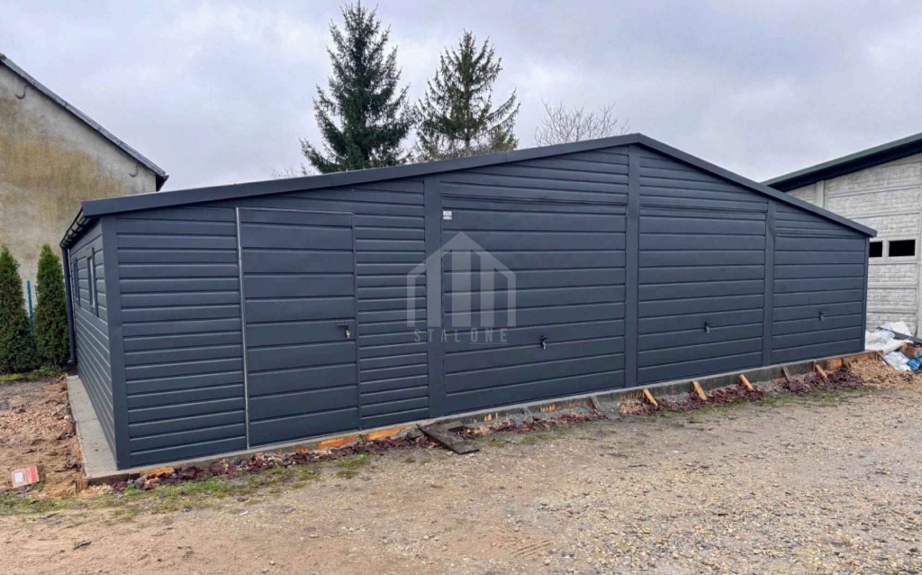 Garaż blaszany 12x6m - 3x brama - 2x drzwi - 2x okno - rynny SO146 Toruń - zdjęcie 4
