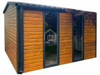 Schowek Domek Ogrodowy 3x3m drzwi 2x okno dwuspad w przód rynny PLG163