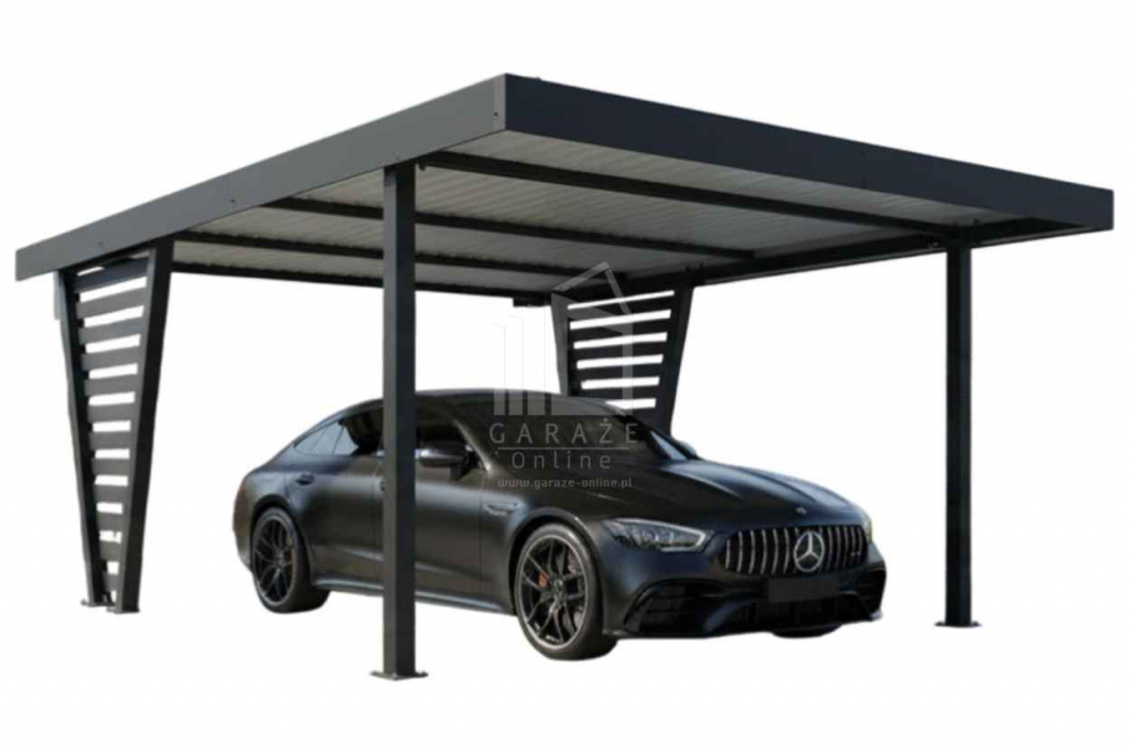 Carport V PREMIUM 5x4,5m Wypełnienie panelami Wiata samochodowa ID1193 Radom - zdjęcie 1