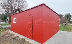 Garaż blaszany 6x6 - Brama uchylna - drzwi  dach ST114 Września - zdjęcie 5