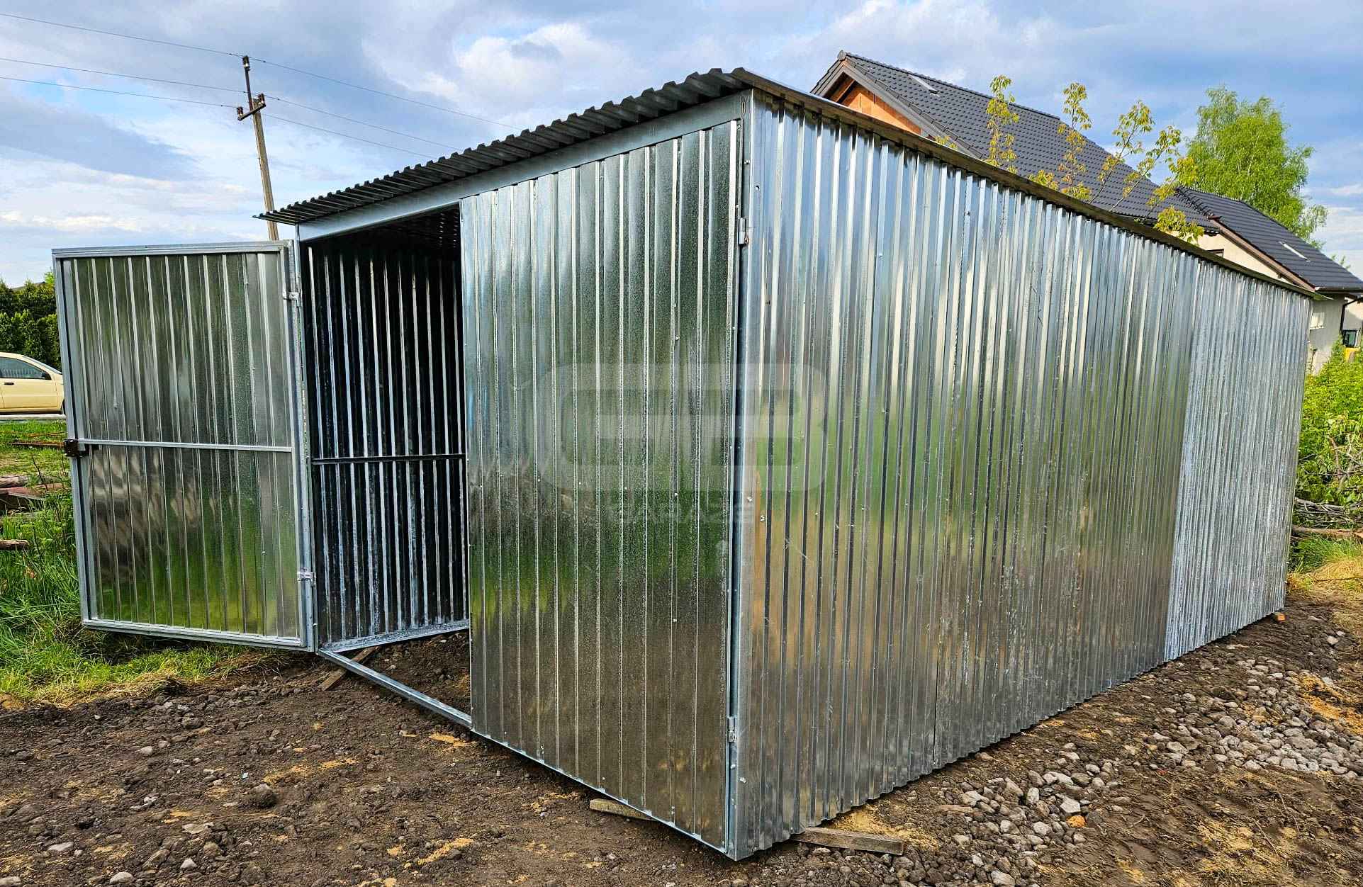 Garaż 3×5 m blaszany II gat konstrukcja wolnostojąca – na budowe GB110 Żnin - zdjęcie 2