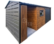 Schowek domek ogrodowy 4x2,5m wiata 2m brama okno dekor rynna  TKD414