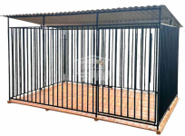 Kojec dla psa 3x2m   Podłoga drewniana - Dach spad w tył GP441