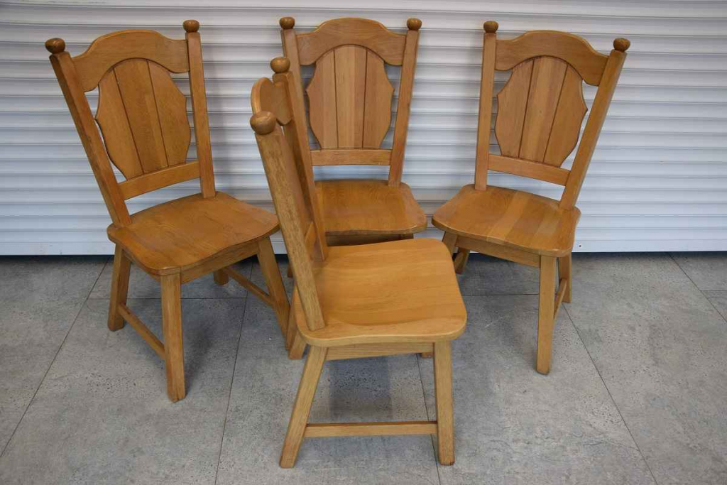 stół rozkładany i 4 krzesła - komplet z drewna dębowego - jak nowy Olsztyn - zdjęcie 7