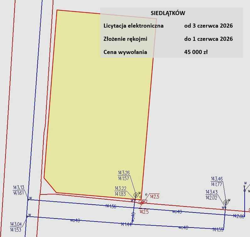 Licytacja komornicza, uzbrojona, Jeziorsko Siedlątków - zdjęcie 2