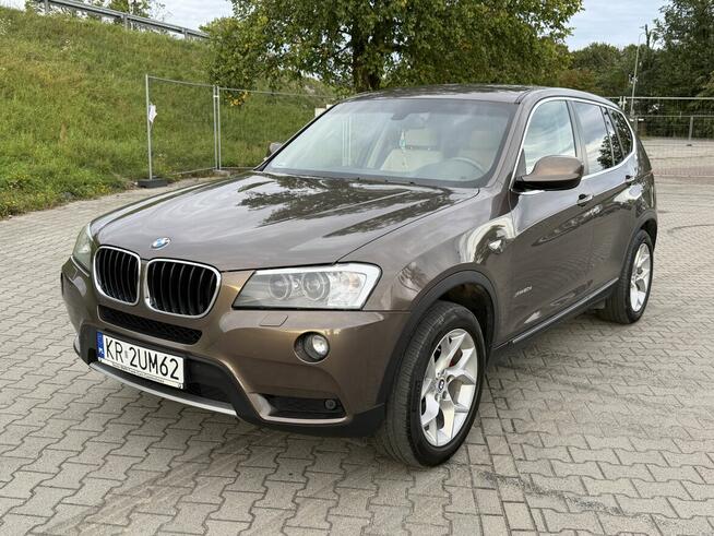 BMW X3 f25 2.0d xdrive 8hp skóra navi hak oryg. Lakier Kraków - zdjęcie 1