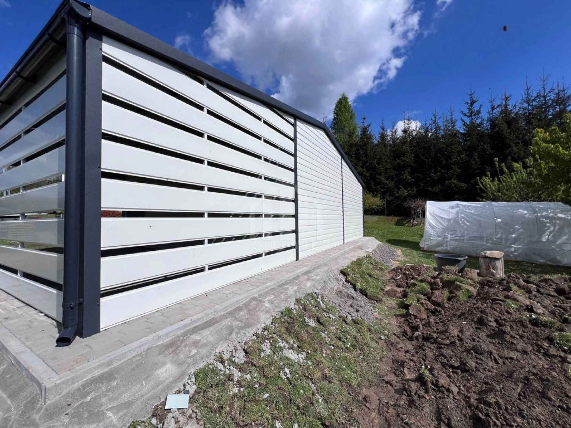 Garaż blaszany 6x6 + wiata 3m - 2x brama - okno - drzwi - rynny SO135 Gorzów Wielkopolski - zdjęcie 3