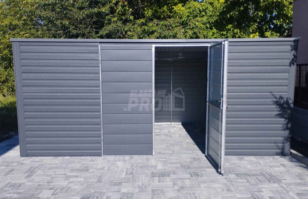 Domek ogrodowy - schowek 6x3 Brama  antracyt Dach spad w tył  GP204 Kielce - zdjęcie 8