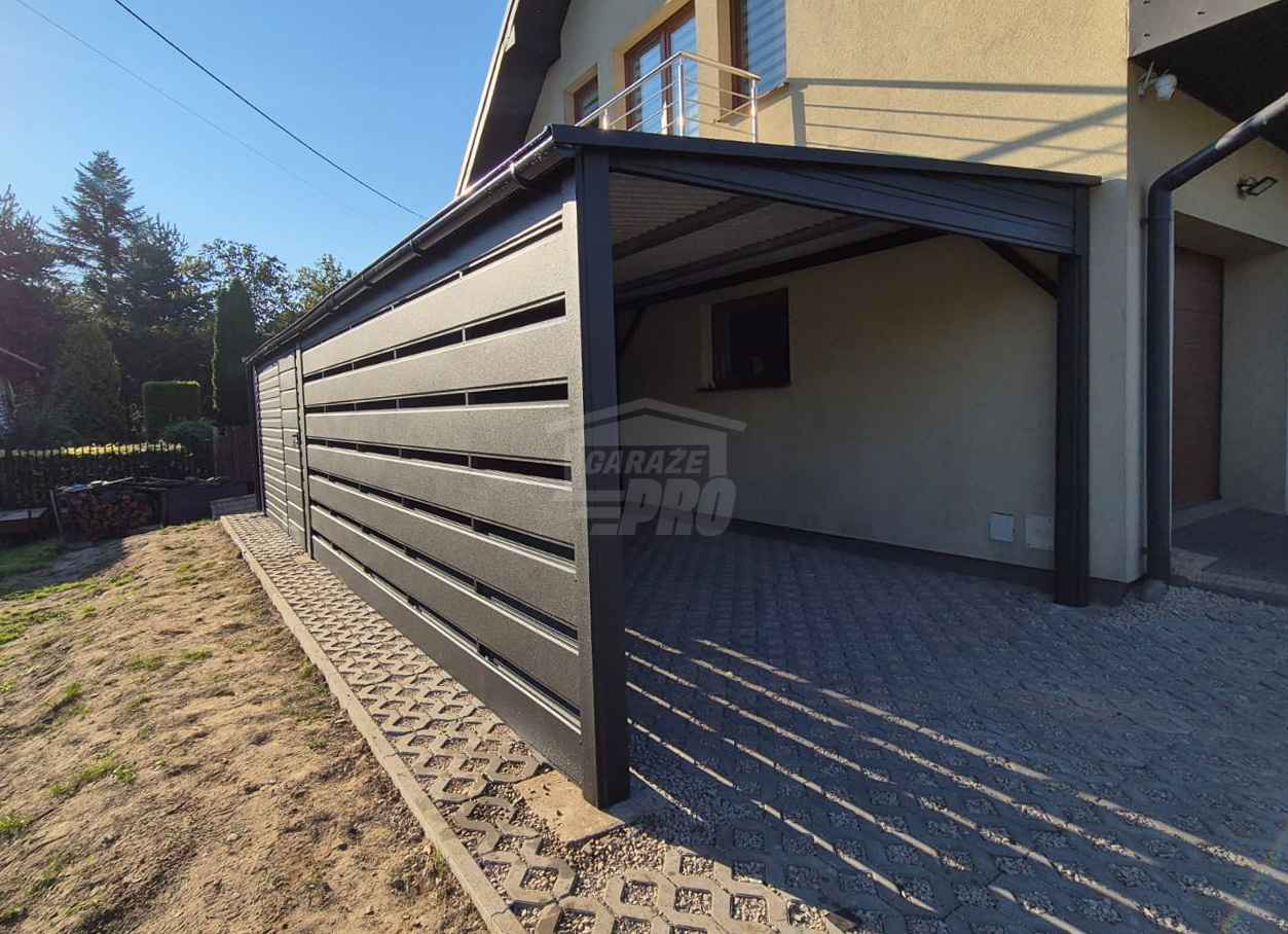 Schowek - domek ogrodowy 3,5x3m - wiata 5m - drzwi  dach rynna GP691 Busko-Zdrój - zdjęcie 6