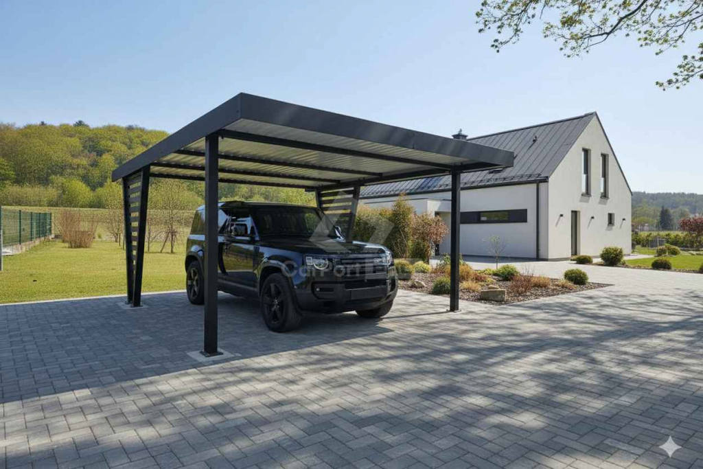Carport V PREMIUM 4x5m Wypełnienie panelami Wiata samochodowa CP156 Gdynia - zdjęcie 5