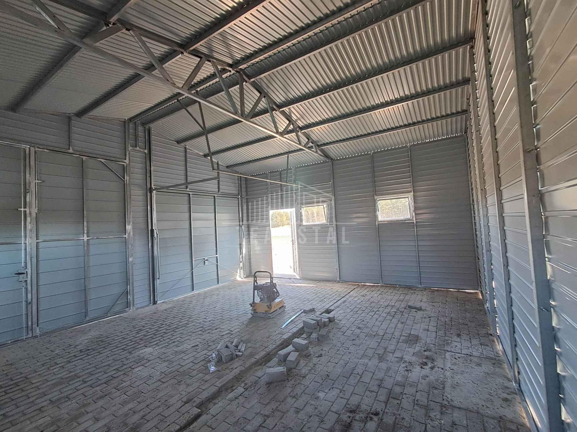 Hala 7,5x6m - biały - brama uchylna brama 4x okno drzwi rynny TS1098 Gniezno - zdjęcie 3