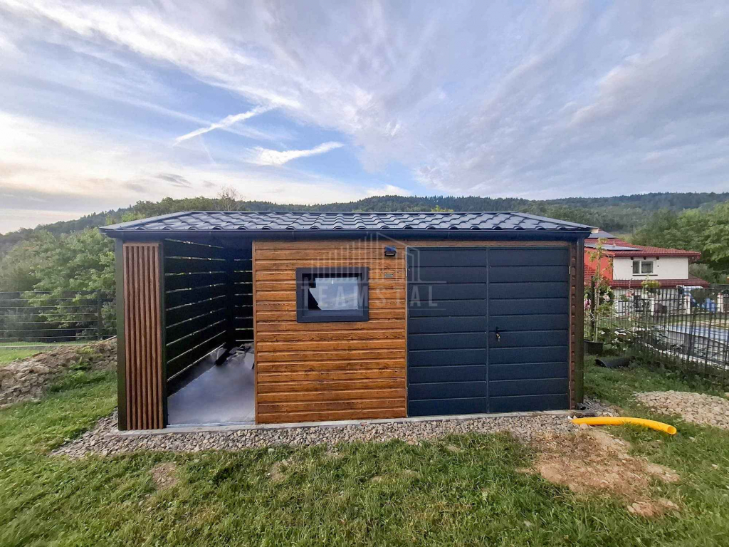 Schowek domek 4x2,5m wiata 2m brama dekor rynna blachodach TS1184 Gryfice - zdjęcie 4