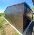 Garaż blaszany 6x6 - brama uchylna - drzwi 2x okno dach rynny TS1317 Nowy Dwór Mazowiecki - zdjęcie 3
