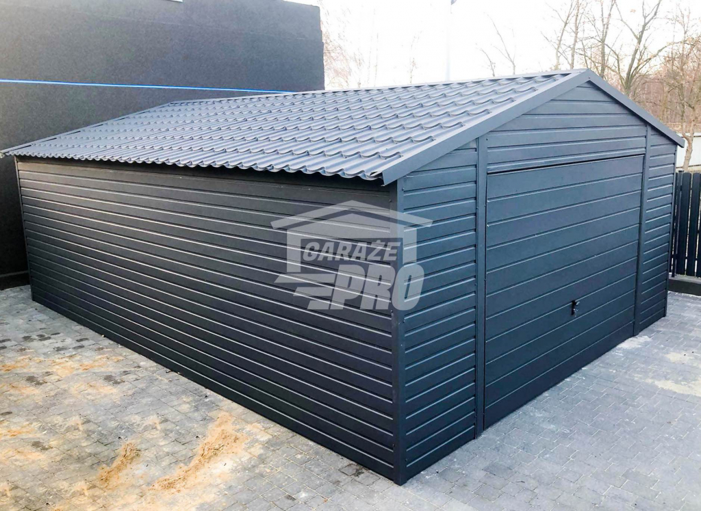Garaż blaszany 5x7 Brama  Antracyt  Dach dwuspadowy GP103 Łódź - zdjęcie 2