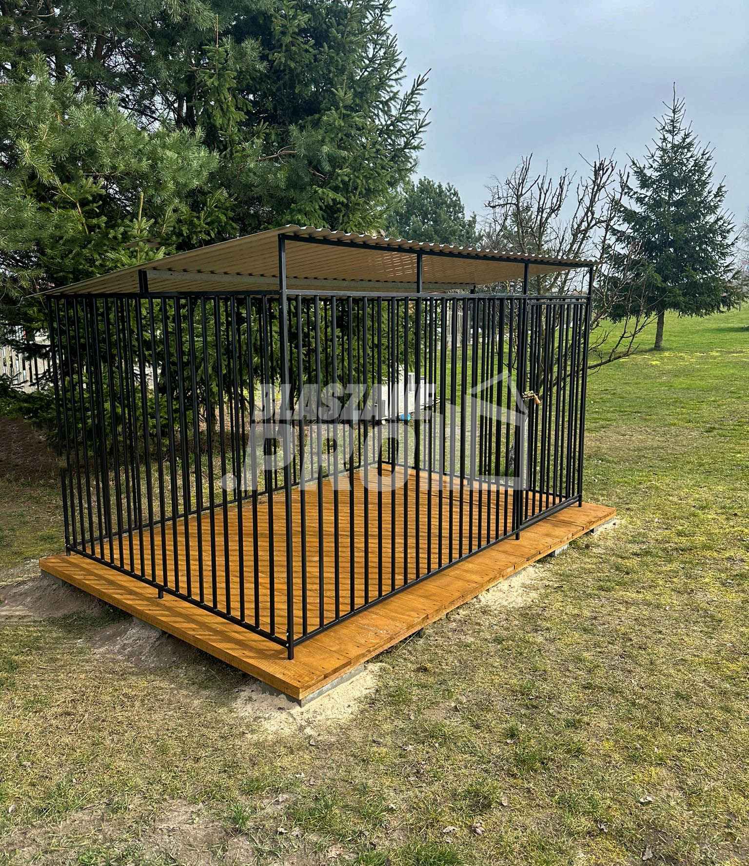 Kojec dla psa 3x2m - Podłoga drewniana - Dach spad w tył GP442 Leszno - zdjęcie 5