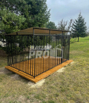 Kojec dla psa 3x2m - Podłoga drewniana - Dach spad w tył GP442 Leszno - zdjęcie 5