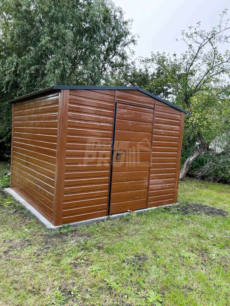 Domek Ogrodowy 3x3 Drzwi Dach dwuspadowy Drewnopodobny GP240 Sopot - zdjęcie 2