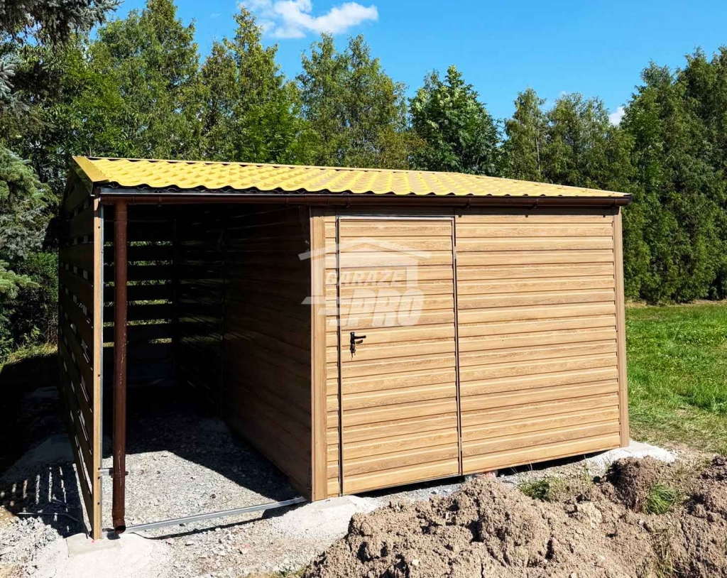 Domek ogrodowy 2,5x5 m + wiata 1,5x5 m drzwi 2x okno rynny GP755 Ruda Śląska - zdjęcie 3