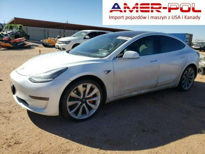 MODEL 3, 2019, lekko uszkodzony tył Warszawa - zdjęcie 1