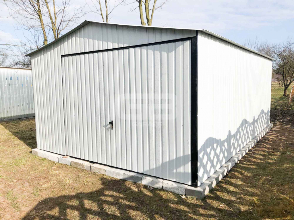 Garaż blaszany 4x6 Brama uchylna Biały - wolnostojący GB169 Kalwaria Zebrzydowska - zdjęcie 5