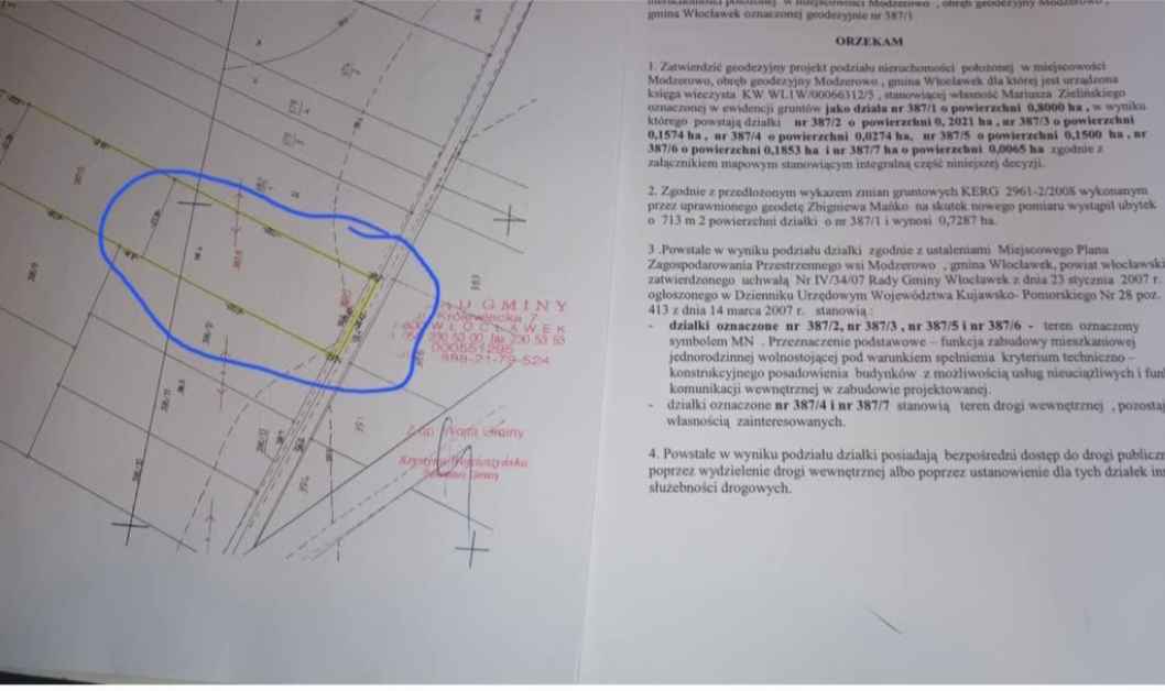 Sprzedam działkę Modzerowo - zdjęcie 1