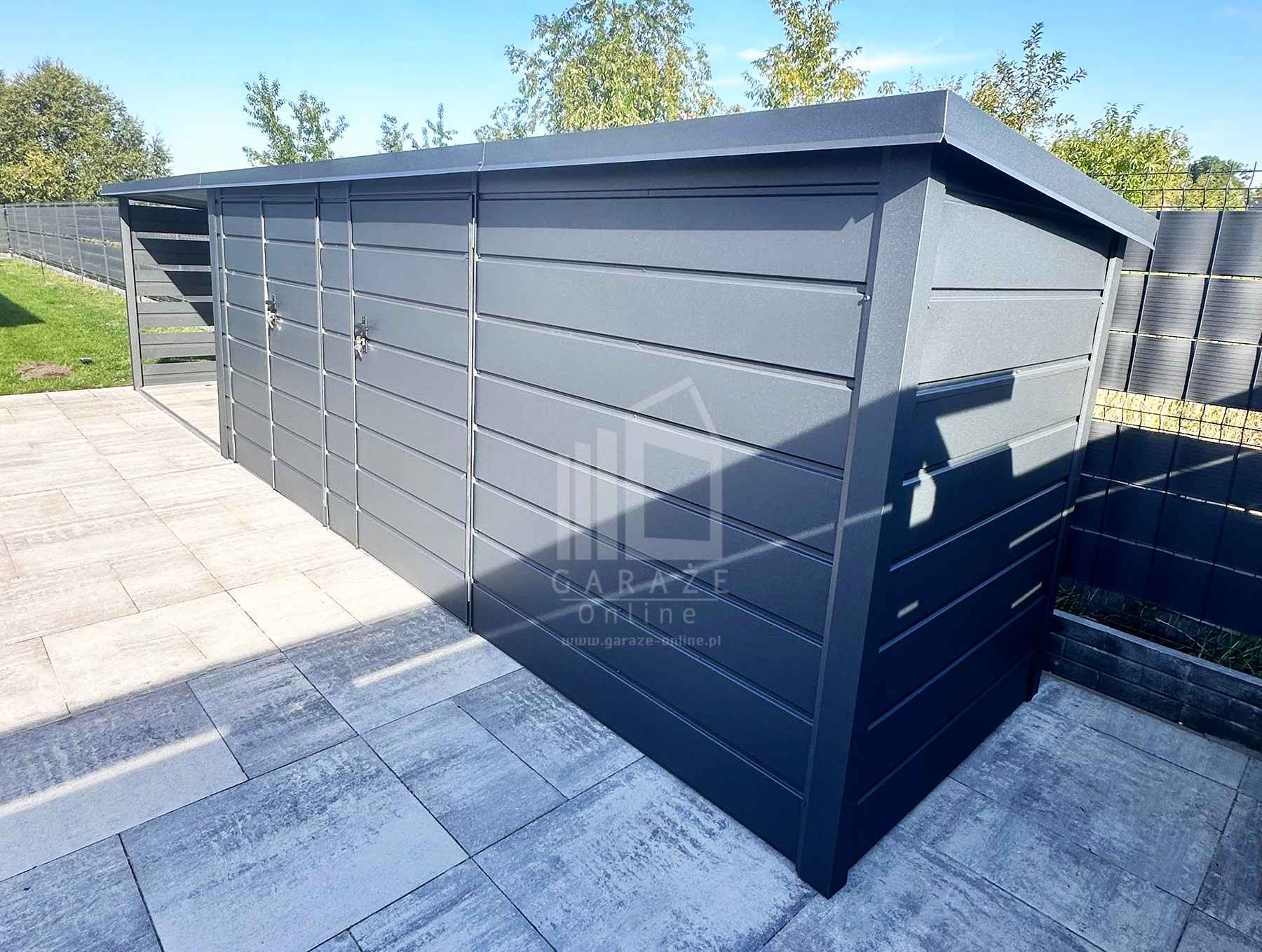 Schowek ogrodowy 4,5x1,3 m + wiata 2,5 m - brama drzwi  dach ID1295 Drawsko Pomorskie - zdjęcie 5