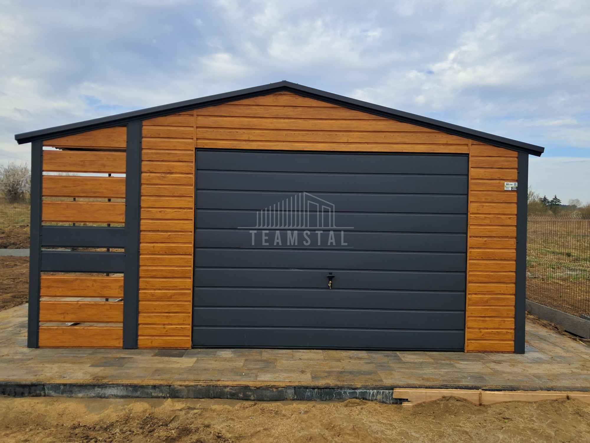 Garaż blaszany 4x5m + wiata 1x5m brama drzwi okno  dach TS1071 Mrągowo - zdjęcie 5