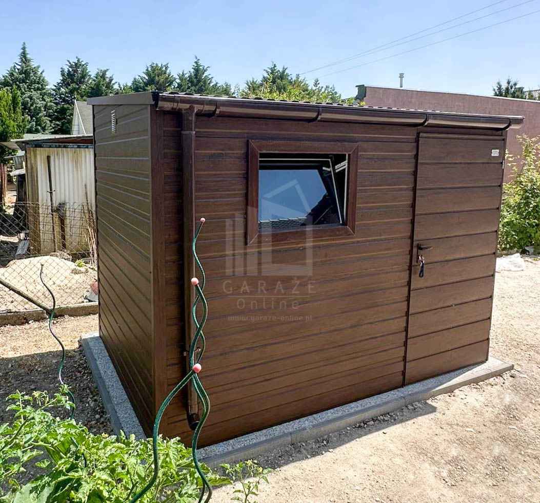 Schowek domek ogrodowy 3x2m drzwi okno dach spad w przód rynna ID1051 Gdańsk - zdjęcie 4