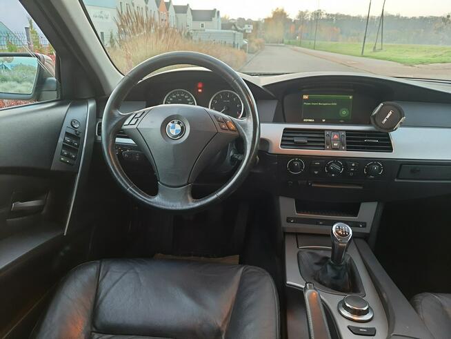 BMW 525 2.5i 218PS NAVI SKÓRA MANUAL Rata600zl Śrem - zdjęcie 10