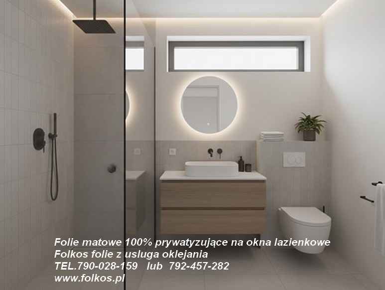 Okno w łazience -Zasłaniamy okno w łazience- Oklejamy okna łazienkowe Ochota - zdjęcie 2