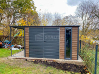 Domek ogrodowy - schowek 3,5x3,5m wiata 1x3,5m brama okno dach ST227 Wieliczka - zdjęcie 4