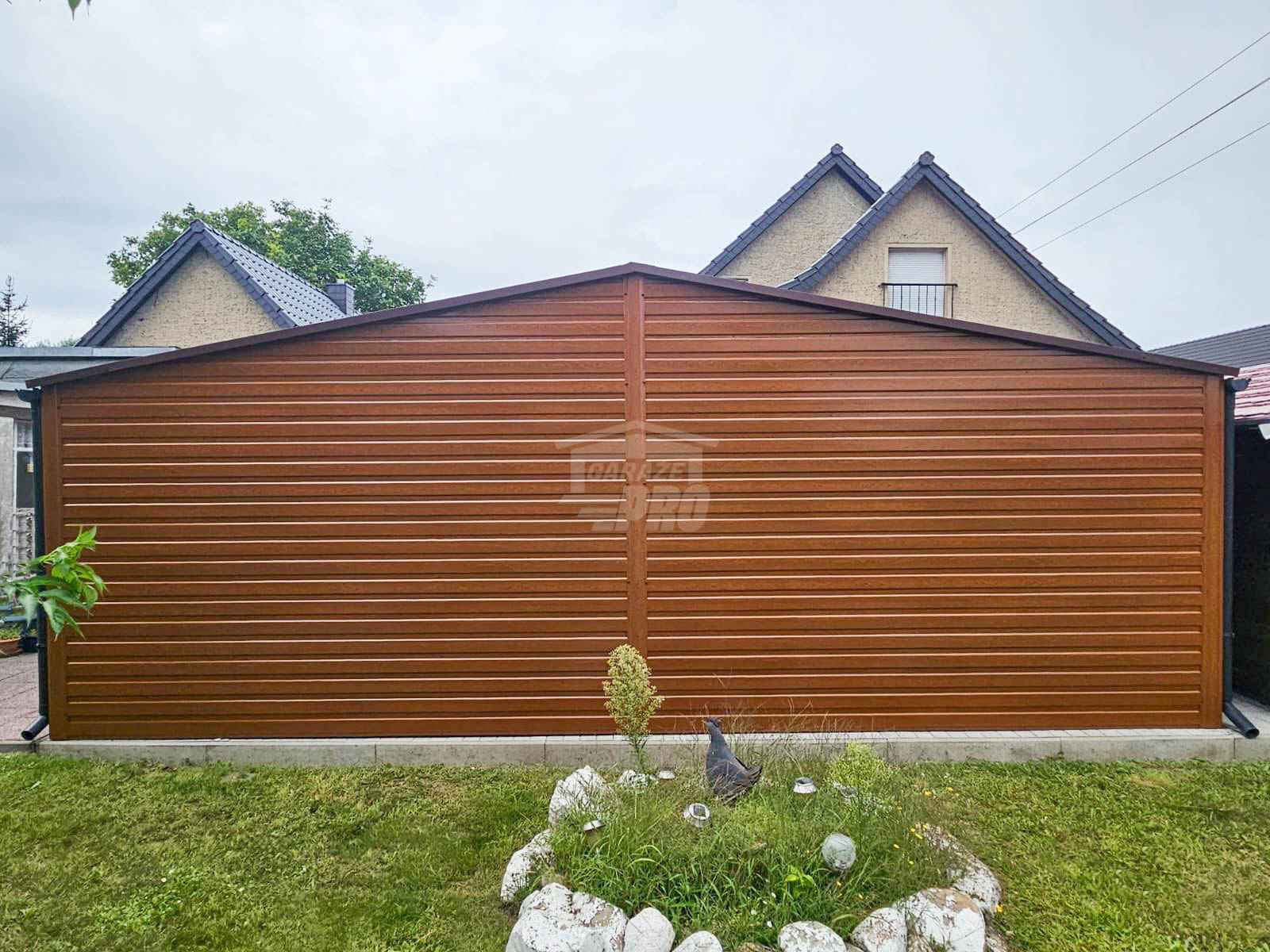 Garaż blaszany 7x6 Brama - drzwi - Dach dwuspadowy rynny GP598 Ciechanów - zdjęcie 10